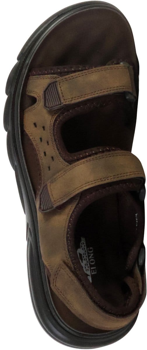 Platte sandalen met klittenband