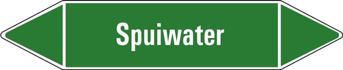 Spuiwater leidingmarkering op vel 75 x 17 mm - 8 per vel