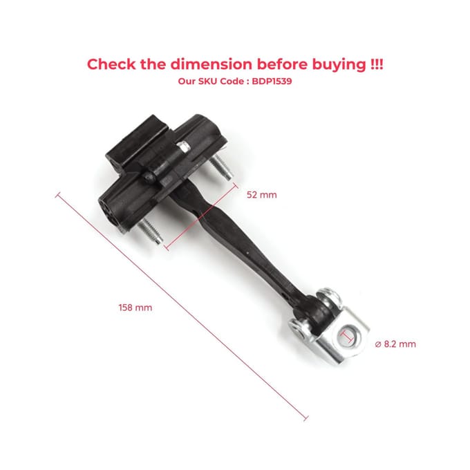 BDP1539 Achterdeur Stop Check Assy Begrenzer Riem voor Renault Dacia Duster MK2 HM 2017-2024 804300992R