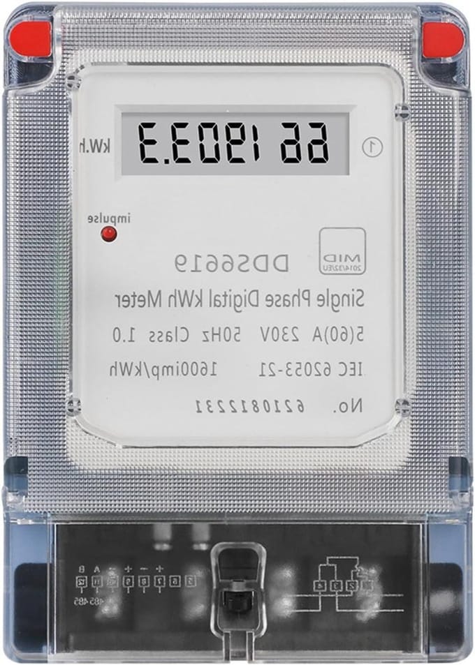Digitale Meter - Energie Verbruik - Huishouden Monitoren - LCD Scherm - 145 x 70 mm - Wit