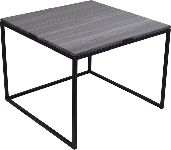 LOFT42 Marble L Bijzettafel Vierkant Zwart - Metaal - Marmer - 43x55x55