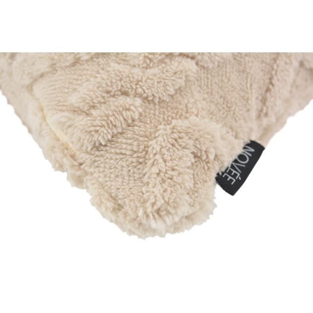 NOVÉE Furry cross beige | 45 x 45 cm | kussenhoes | polyester