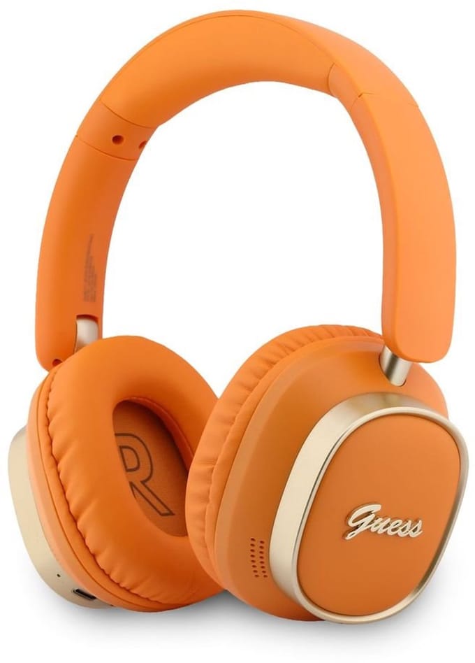 Guess Draadloze koptelefoon voor BT Headphones Enc Rectangle Metal Script - Oranje