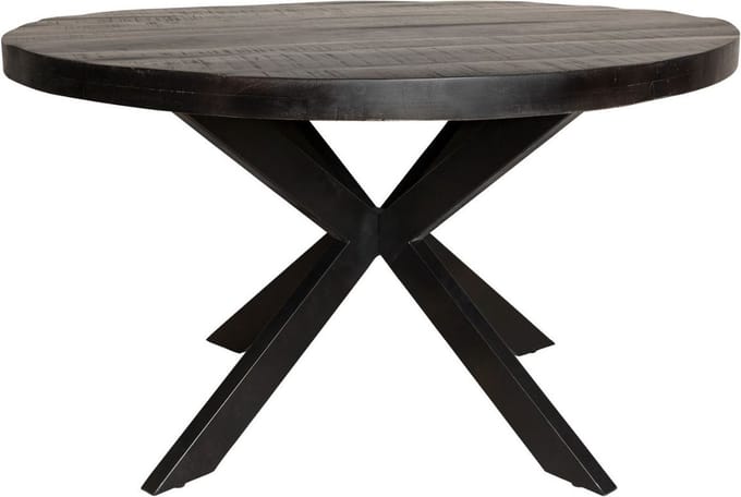 StarFurn Eettafel Denver - Rond Zwart Hout - 110x110x76cm