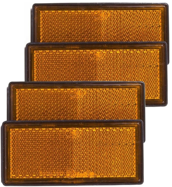 Benson Reflector - set 4x - oranje - schroefbevestiging - 86 x 40 mm