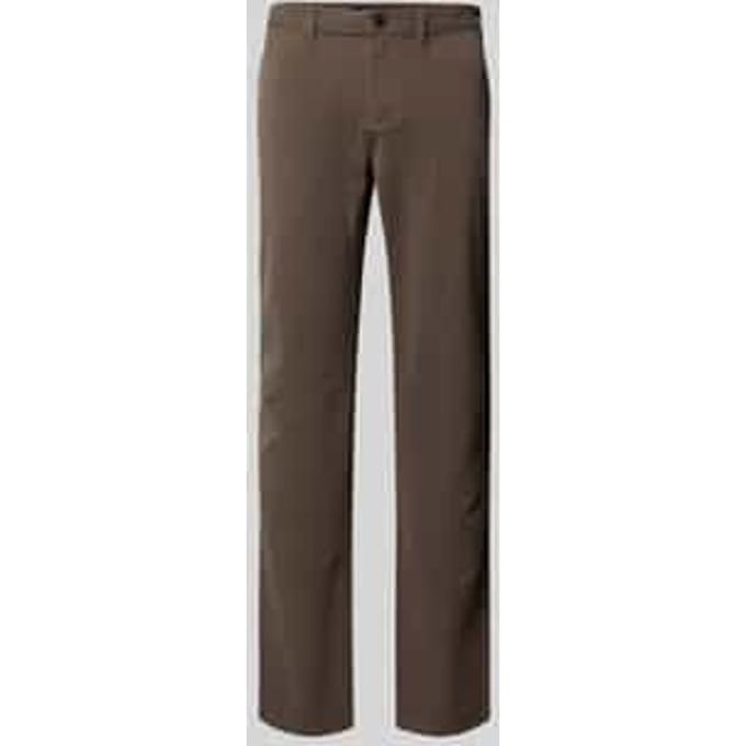 slim fit stoffen broek met achterzakken