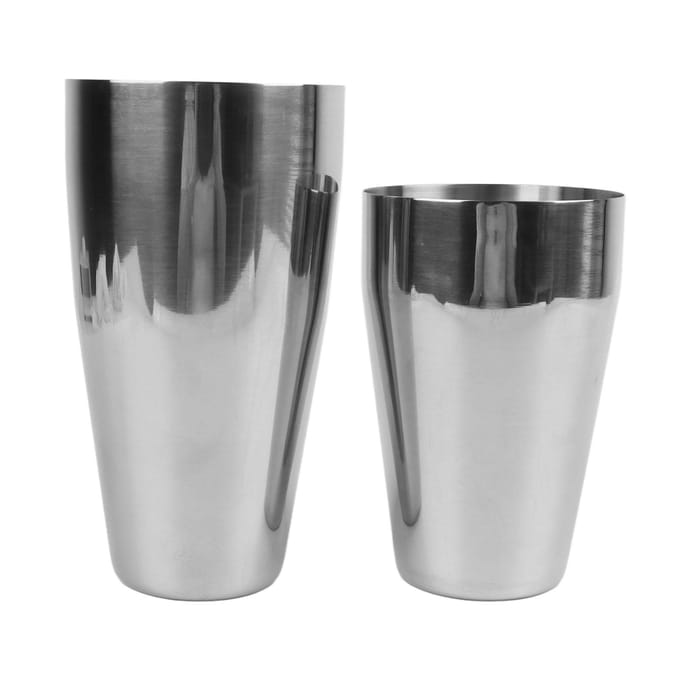 Shaker Cocktail Tin 2-laags 800 en 600 ml Goed afgesloten roestvrijstalen cocktailshakers voor L gray