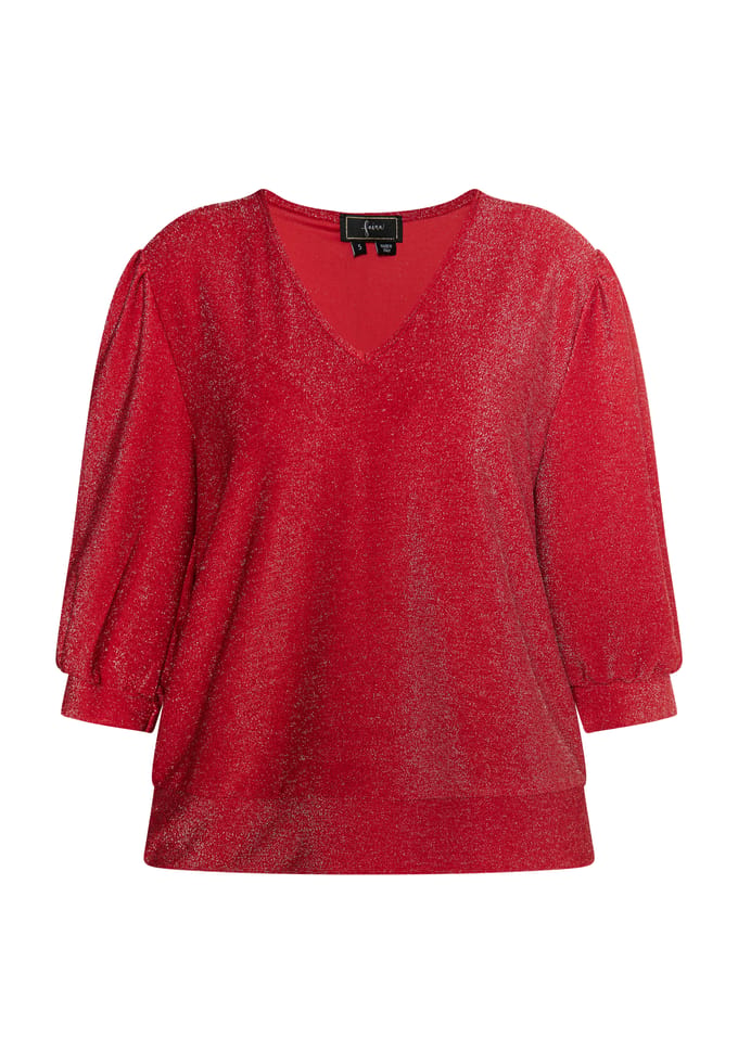 Faina Glitter Shirt Dames rood