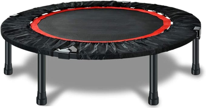 Fitness Trampoline - Mini Springtoestel - Indoor Workout - Dubbele Ruisdemping - 40 Inch - Zwart