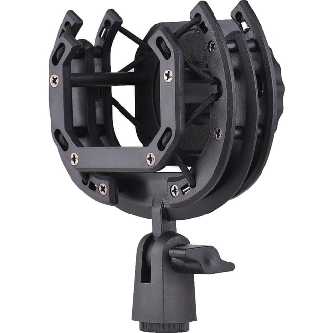 Microfoon Shock Mount Suspension Holder Clip Opvouwbaar voor Condensatormicrofoon Montage zwart