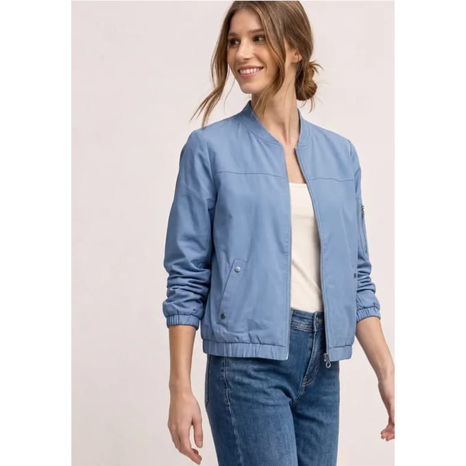 Blouson met ronde hals en ritssluiting