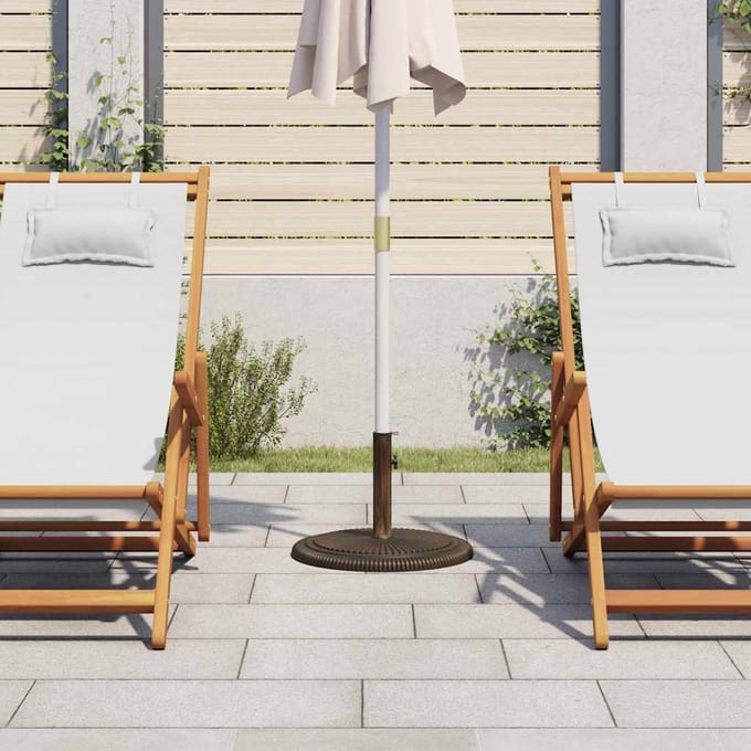 vidaXL - Parasolvoet - 45x45x30 - cm - gietijzer - bronskleurig