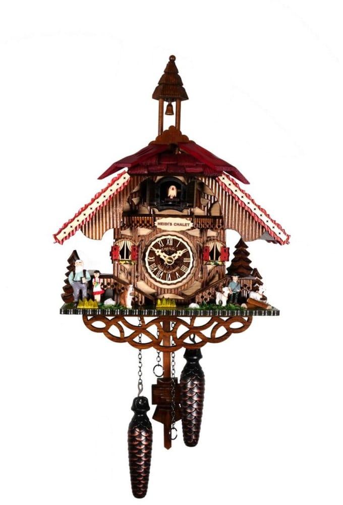 Engstler - 3443_Q - Koekoeksklok - Kwarts - Notenhout - 31 cm