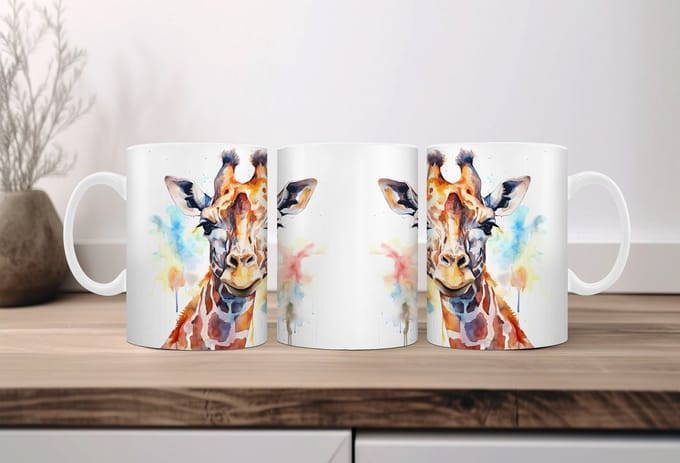 Auqarel koffiemok Giraf 2