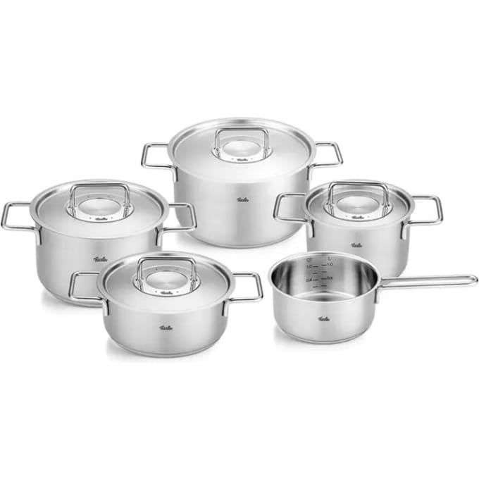 Fissler Pure Collection - Pannenset met RVS Deksels - 5-Delig