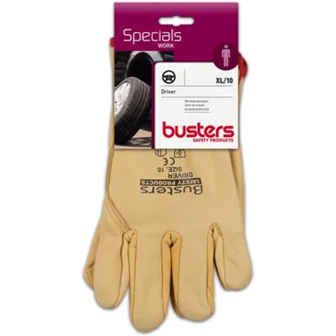 Busters Handschoenen Driver Leder Beige M10