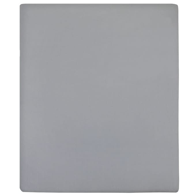 vidaXL - Hoeslakens - 2 - st - jersey - 160x200 - cm - katoen - grijs