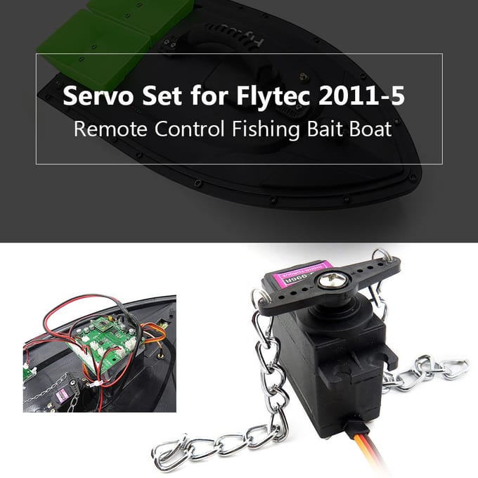 Servoset voor Flytec 2011-5 1,5 kg laadafstandsbediening visvoerboot zwart