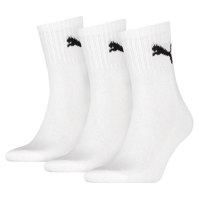 Puma Unisex Adult Lichtgewicht Crew Sokken (pak van 3) (Wit)