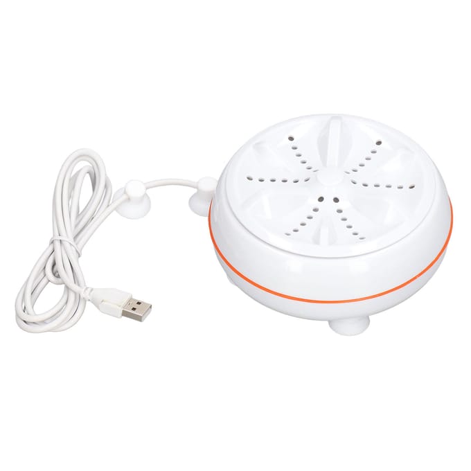 27W Mini Ultrasone Wasmachine USB 50 Seconden Omgekeerde Reiniging Cirkel 30 minuten Zelf Uitschakelen Turbine Wassen white