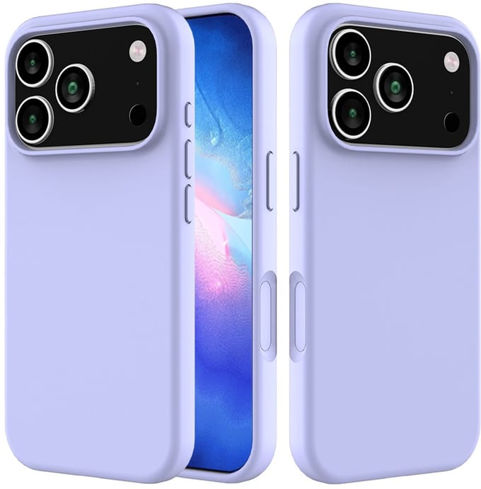 Shockproof Backcover - Liquid Silicone Soft Hoesje - Geschikt voor: iPhone 17 Pro - Lila