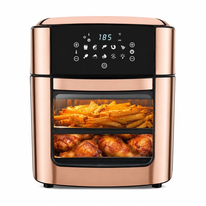Airfryer Oven – 16Liter – Heteluchtfriteuse – 1800W – 8 Programma’s – PFAS-vrij – Inclusief Accessoires – Royal Swiss®