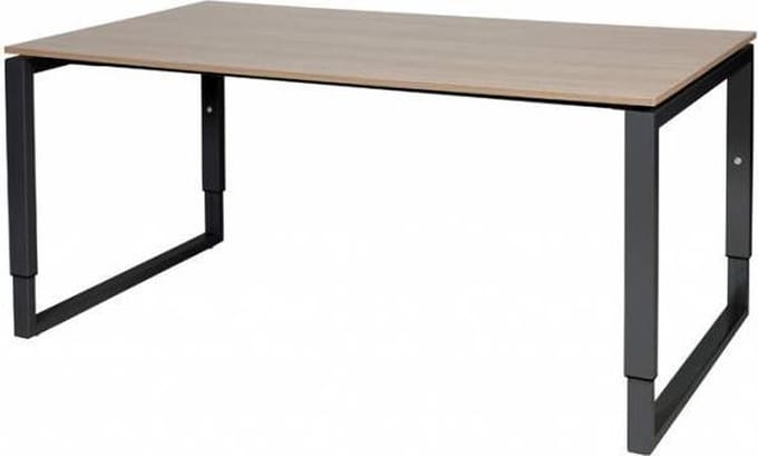 Verstelbaar Bureau - Plus 160x90 Havana Kersen - zwart frame