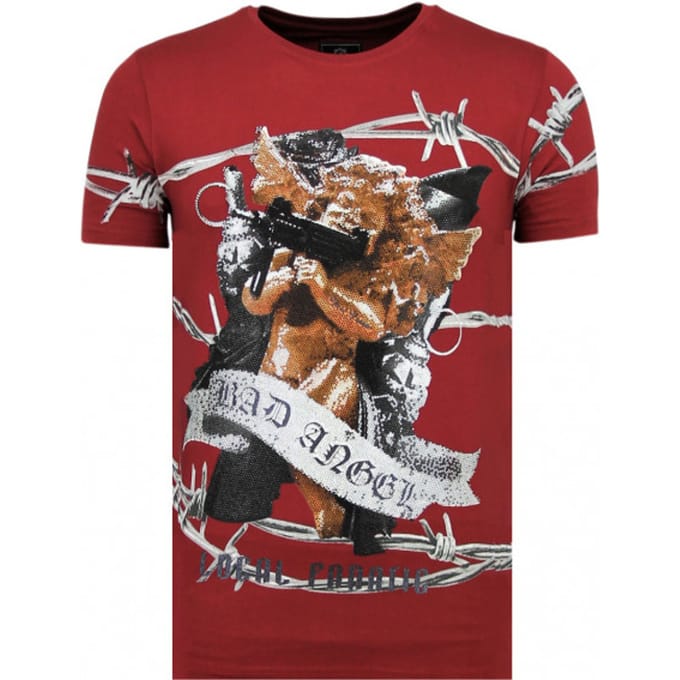 Bad Angel - Funny T shirt Heren - 6318B - Bordeaux