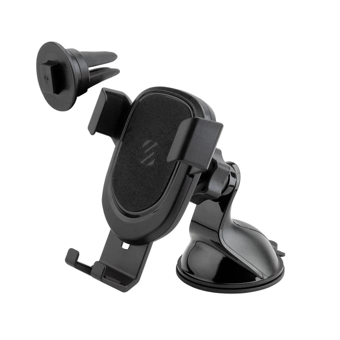 Scosche GravityDrop 3-in-1 Telefoonhouder Auto - Universeel - Dashboard / Voorruit / Ventilatierooster - Zwart