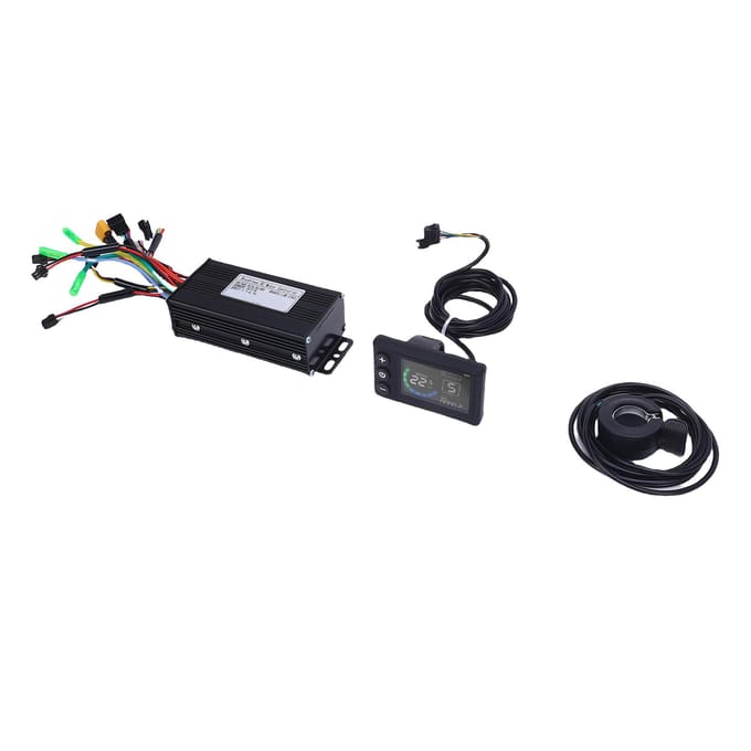 Elektrische Fiets Controller Kit 36V 48V 26A 3 Modes Controller met 130X Duimgashendel S869 Kleur black