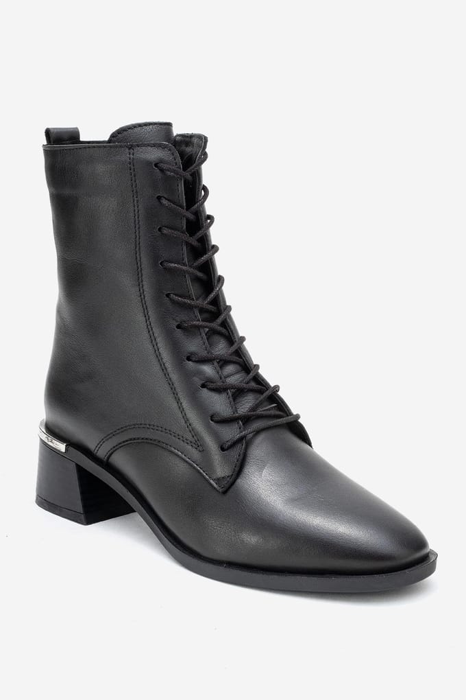 Avia Leren Blokhak Laars (Dames)