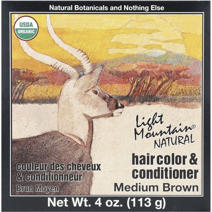 Natuurlijke Haarkleur & Conditioner, Middelbruin, 113G(4 Oz) brown