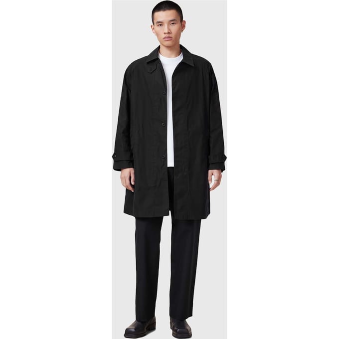 AllSaints Tillman Mac Black Größe: XS | Trench Coats Outlet | Herren | Schwarz