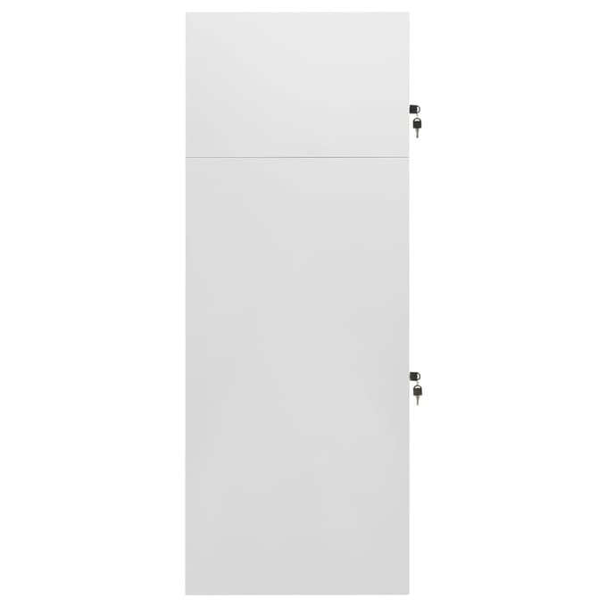 vidaXL - Zadelkast - 53x53x140 - cm - staal - lichtgrijs