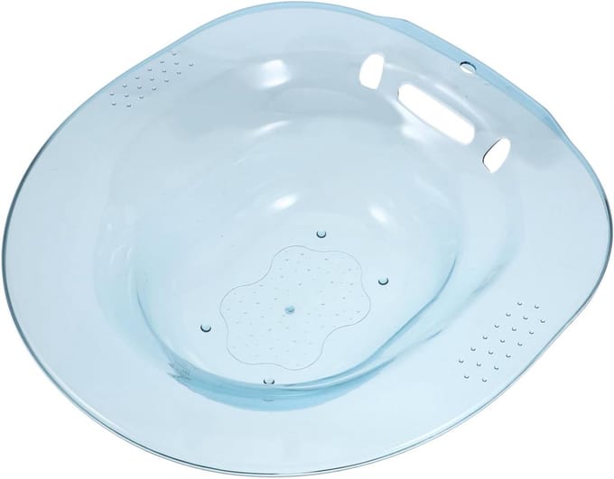 Zitbad Wastafel - Persoonlijke Hygiëne - Thuiszorg - Antislip Ontwerp - 395 cm - Blauw