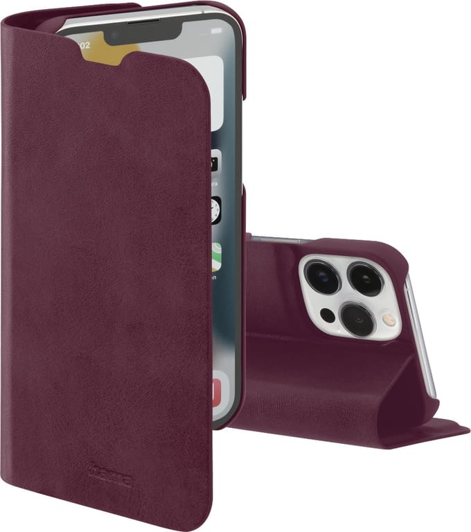 Booklet Guard Pro Bordeaux voor Apple iPhone 14 Pro
