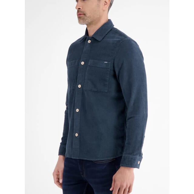 Lerros - Overshirt - Mannen - L - 485 CLASSIC NAVY - Katoen - 2581273