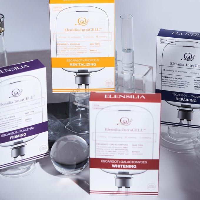 [ELENSILIA] Masque éclaircissant Intracell Escargot + Galactomyces 25 ml x 10 white