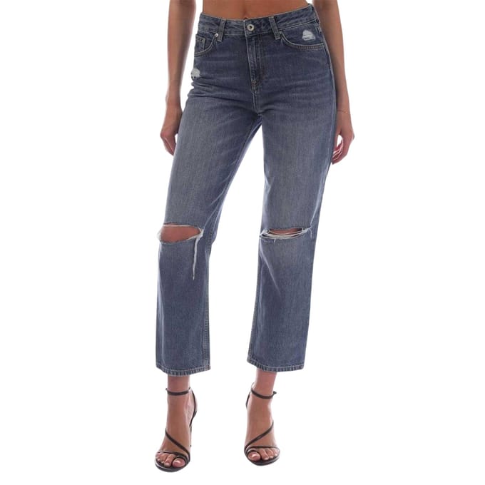 Gant Damesjeans van katoenen denim met een relaxte pasvorm (Blauw)