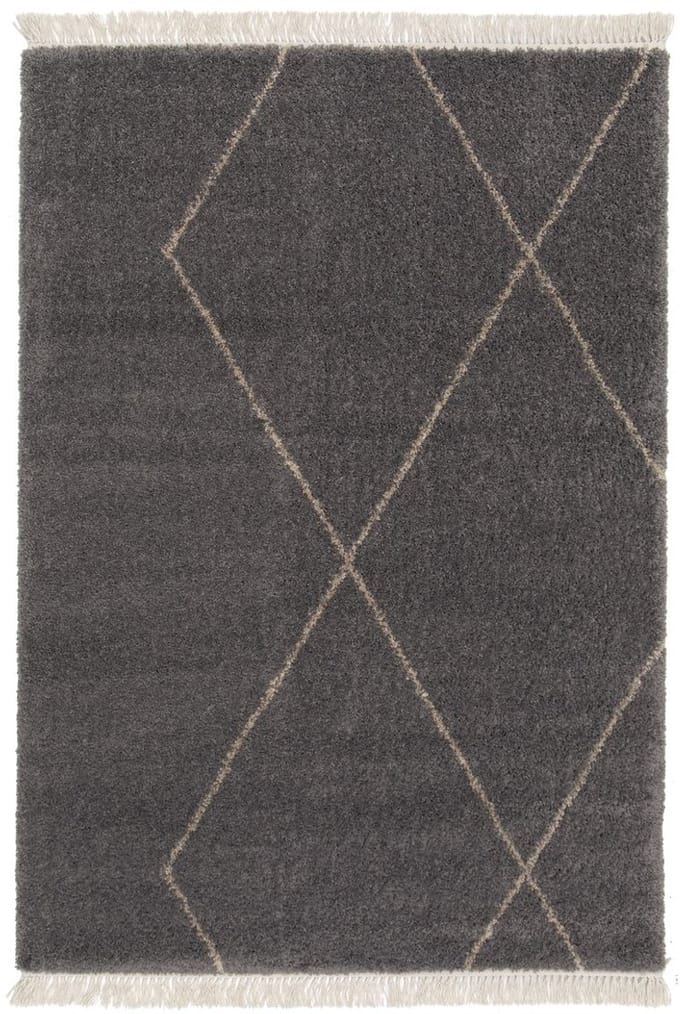 Berber vloerkleed - Atlas Grid grijs 200x290