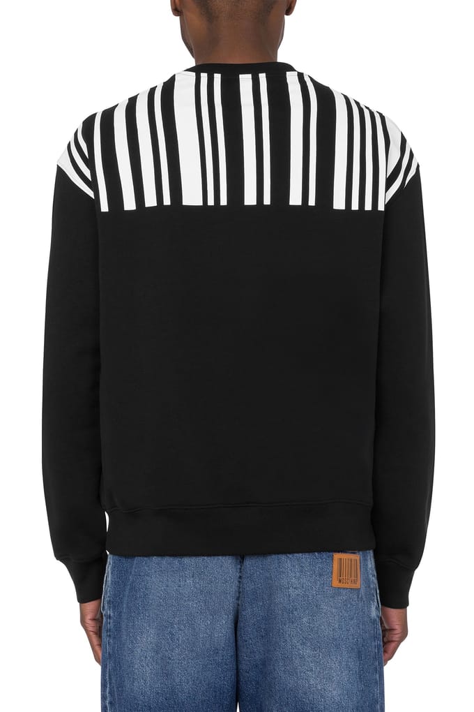 Moschino Barcode Cotton Sweatshirt Black Taglia: S | Maglioni a maglia Outlet | Uomo | Nero