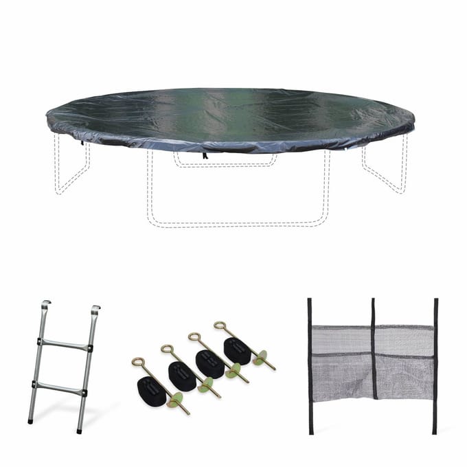 sweeek - Accessoireset voor trampoline met een diameter van 250 tot 490 cm