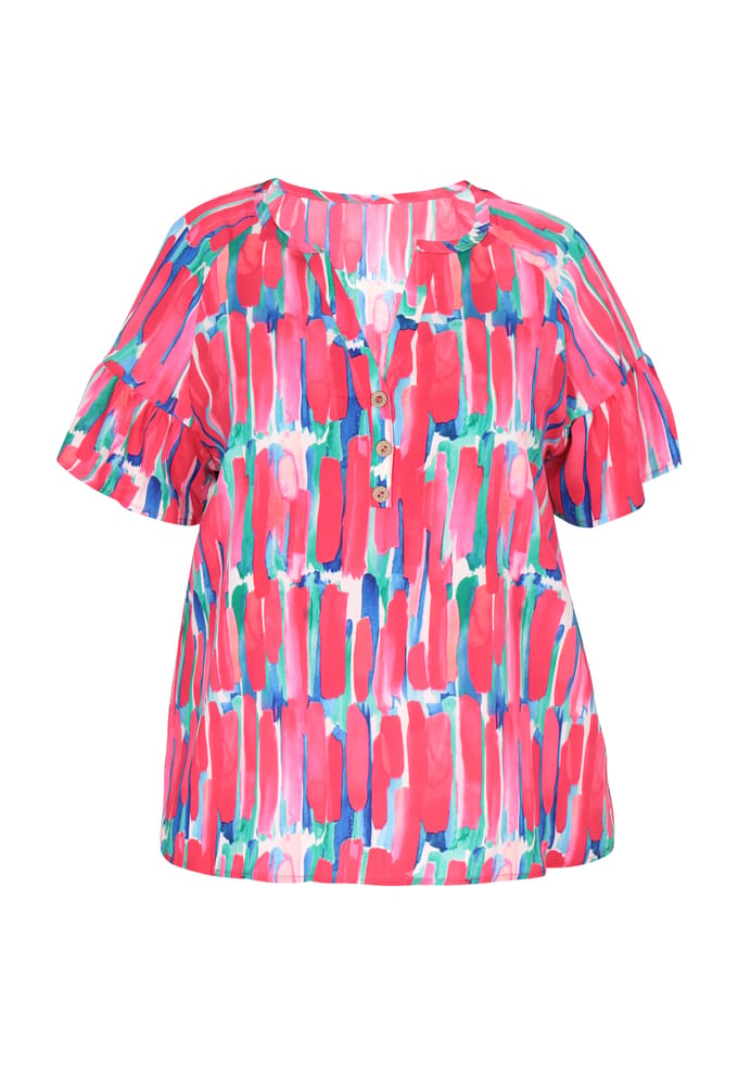usha Grote maat blouse Dames roos
