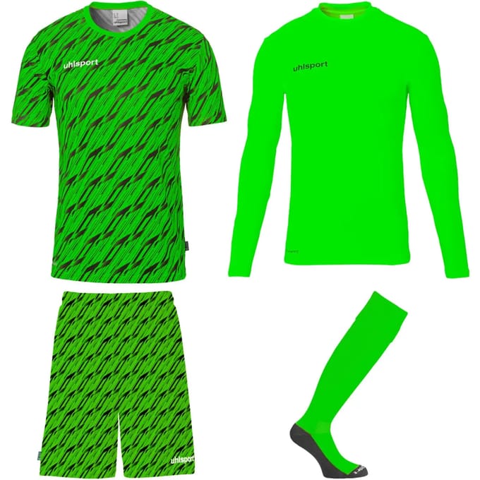 Uhlsport Progressive Goalkeeper Bundle Fluo Green Black