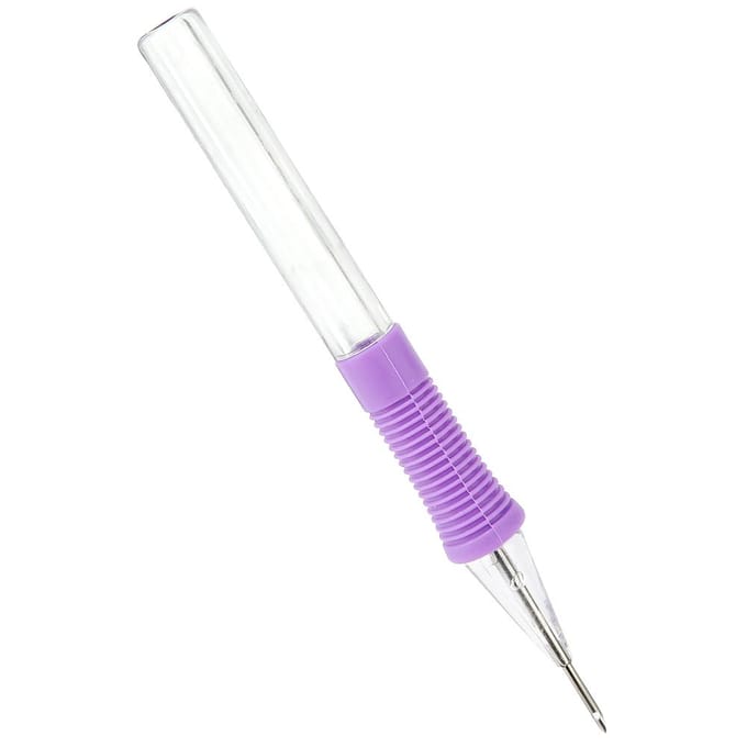 Outil de Broderie DIY Stylo à Point de Croix Aiguilles à Poinçonner Point de Couture Aiguilles à Coudre à la Main Accessoires white