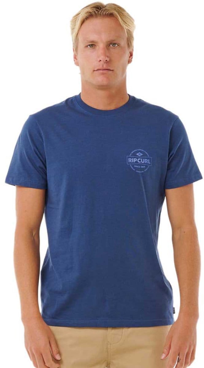 Rip Curl Staple T-shirt Met Korte Mouwen Blauw S Man