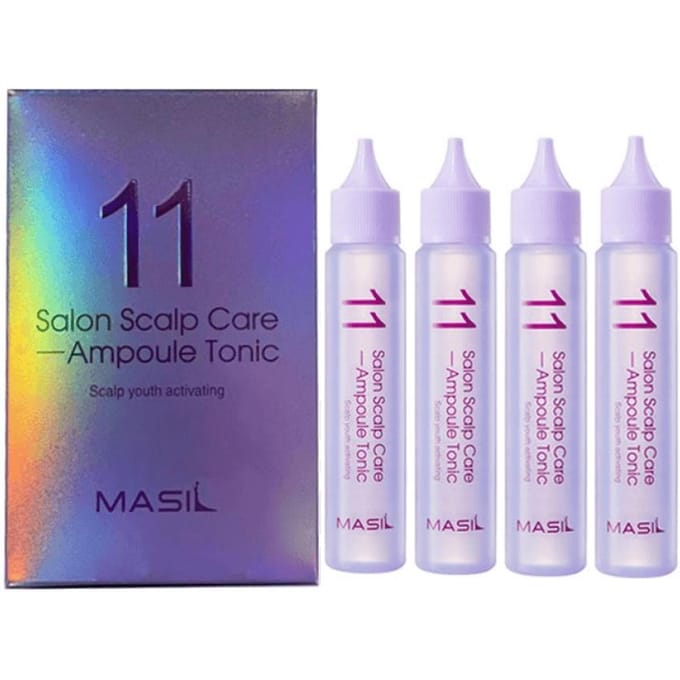 MASIL - 11 Ampoule tonique pour soins du cuir chevelu en salon 30 ml * 4 blue
