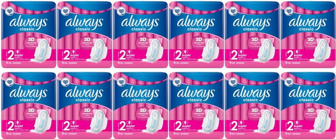 Always Classic Maandverband – 3D Protection Zones. 12x9 = 108 stuks