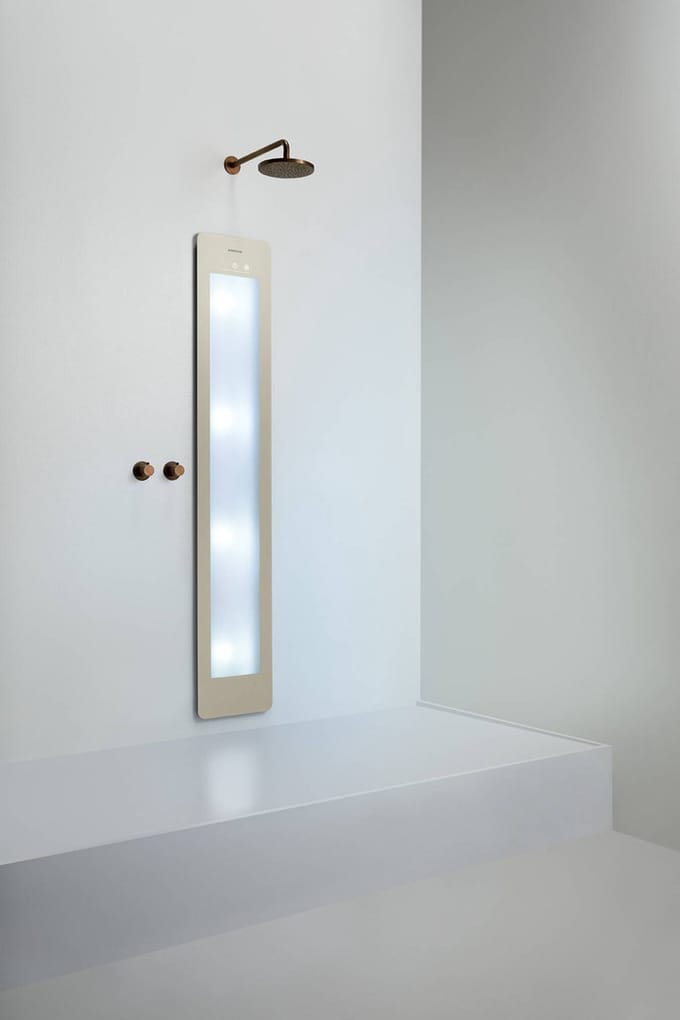 Sunshower Plus L inbouw met infrarood en UV-licht sand white