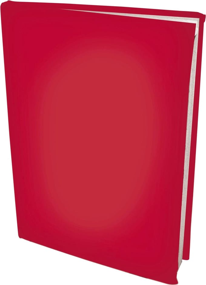 Rekbare boekenkaften A4 - Rood - 4 stuks